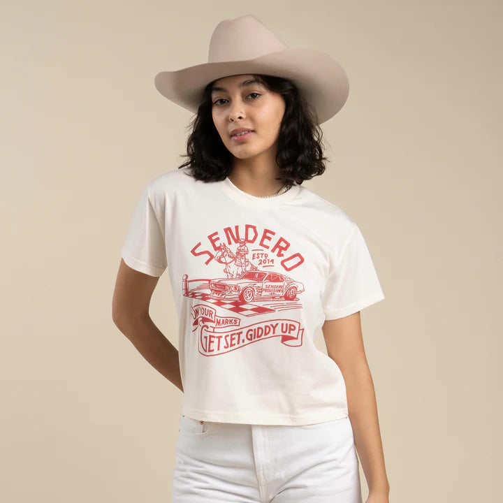 Sendero GIDDY UP CROP TEE