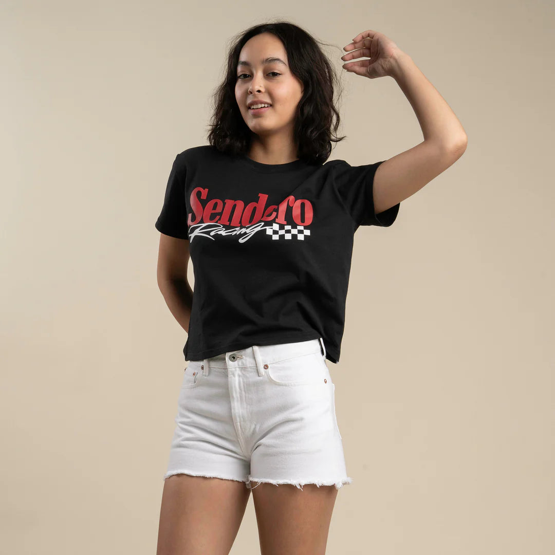 SENDERO RACING CROP TEE