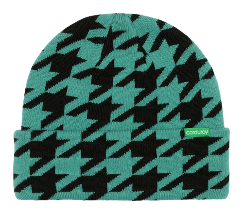 CORDUROY HOUNDSTOOTH BEANIE 2024